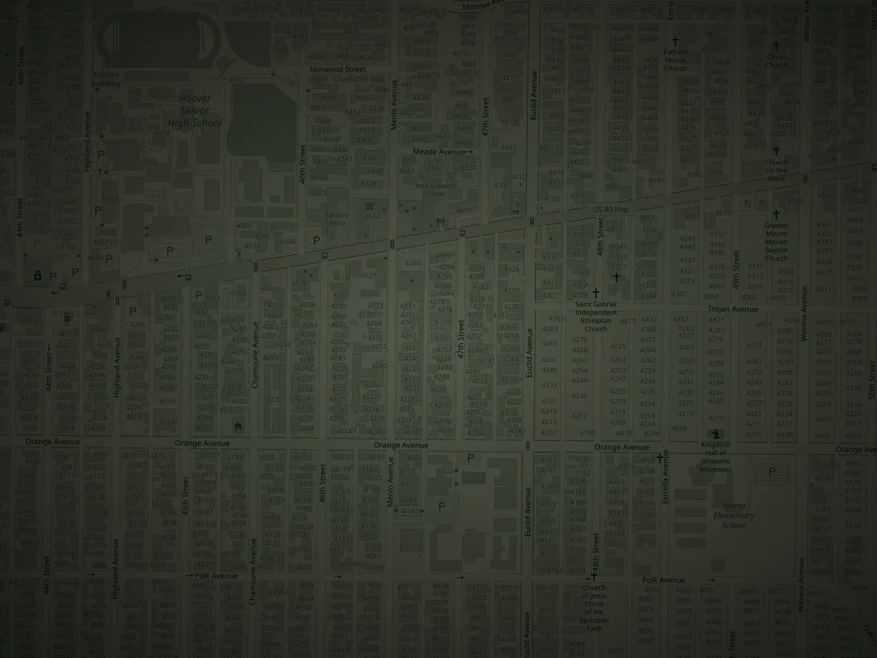 Stylized street map around 4268 Euclid Ave in San Diego.